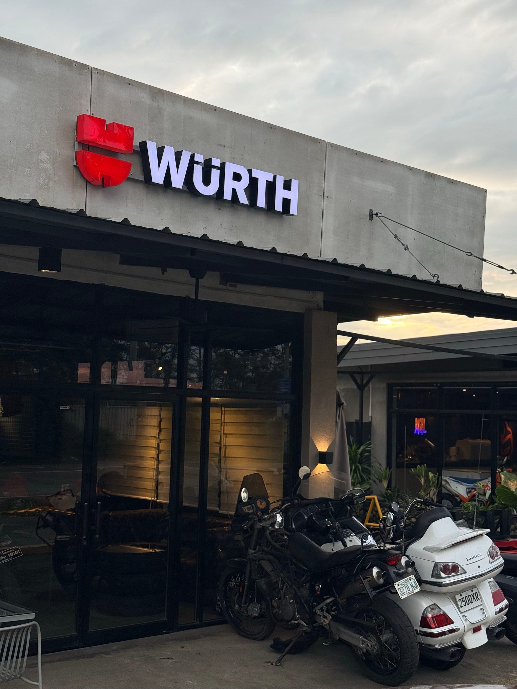 Wurth signage finished outdoor installation